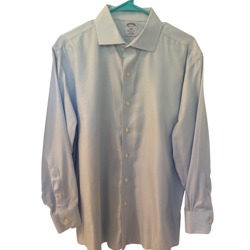 Brooks Brothers‎ Regent Dress Shirt Mens 16 1/2-33 Non-Iron Blue Checkered